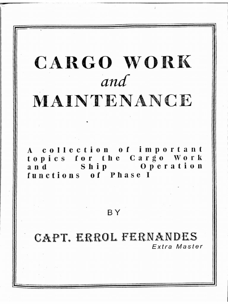 Cargo Work by Capt Erol Fernandes PDF