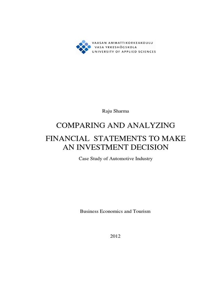 Comparing Financial Statements | PDF | Equity (Finance) | Investing