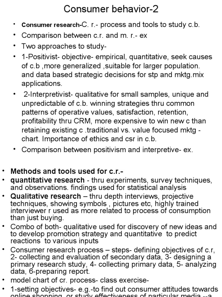 Consumer Behavior Research Methods | PDF | Qualitative Research | Marketing