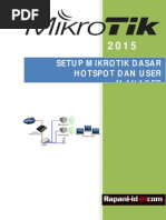 Download SETUP MIKROTIK DASAR HOTSPOT DAN USERMANAGER MIKROTIK VERSI 6xpdf by Ade Tamin SN286014683 doc pdf