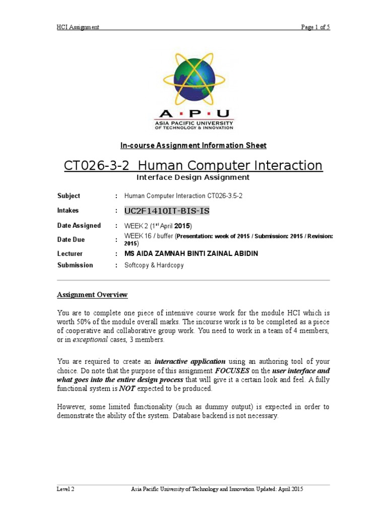 Human-computer interaction assignment pdf image