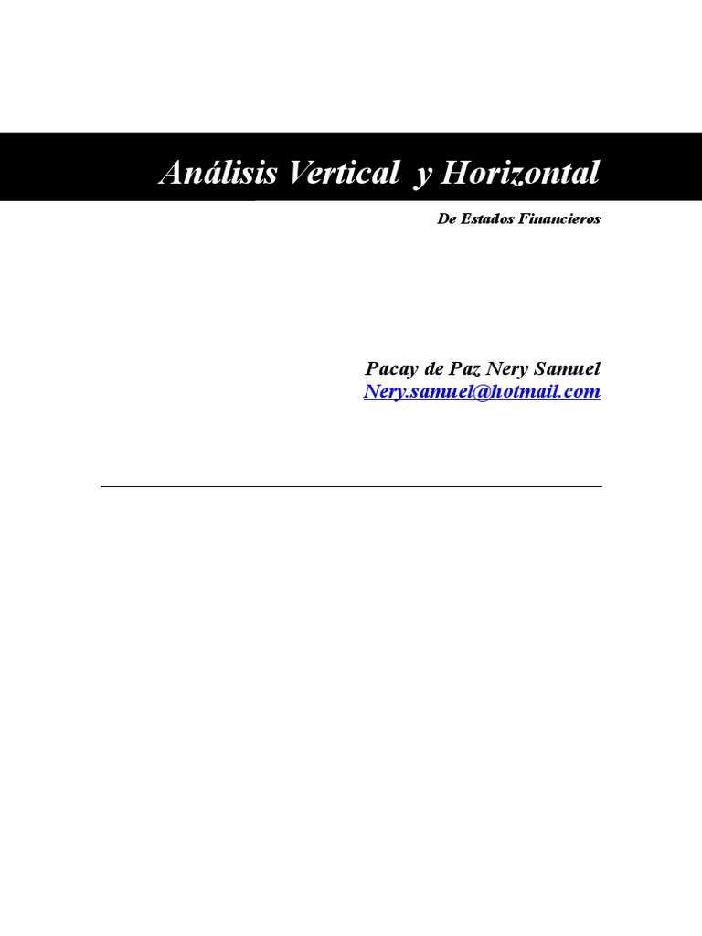 ejemplo de Analisis Vertical y Horizontal