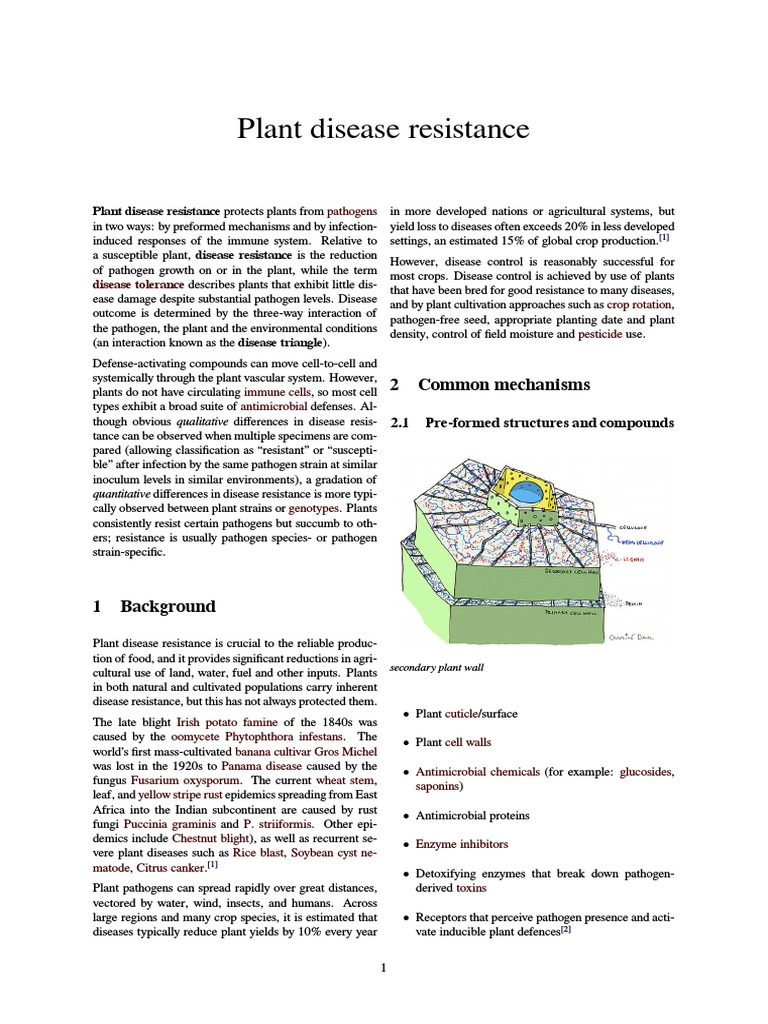 Plant Disease Resistance | PDF | Plant Pathology | Biochemistry