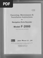 Echo Sounder JMC Model F-2000 Oper. & Inst. Manual