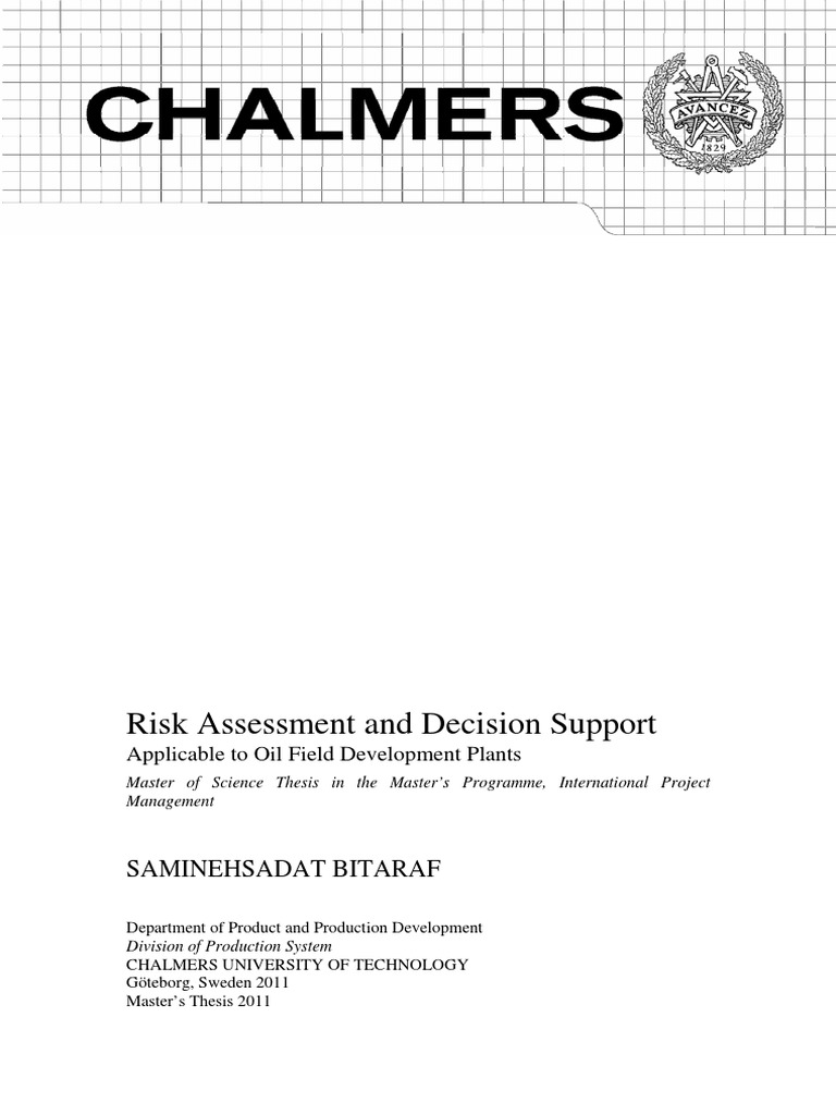 risk assessment bachelor thesis