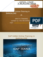 Sap Hana Online Training in Bangalore&Hyderbad
