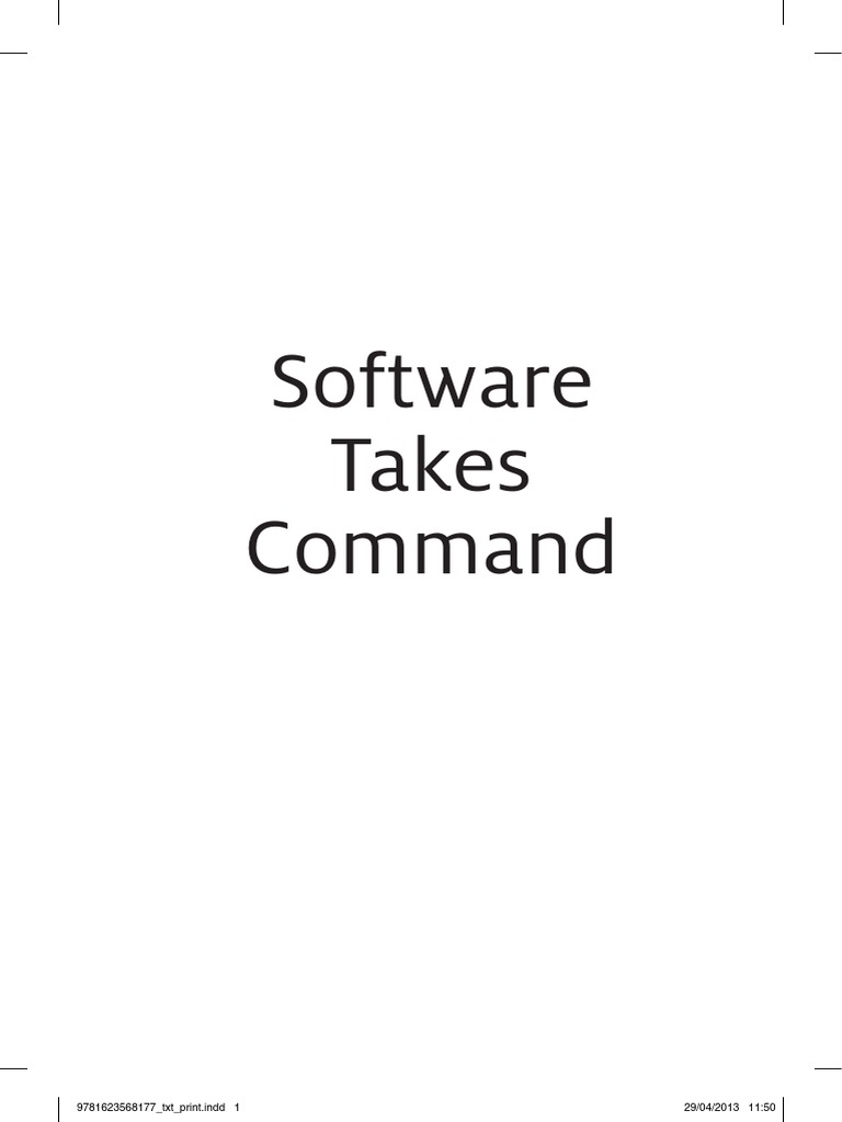 Software Takes Command | PDF