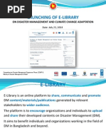 E-Library On Disaster Management and Climate Change Adaptation