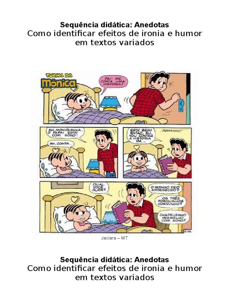 Sequência Didática - Anedotas | PDF | Piadas | Humor