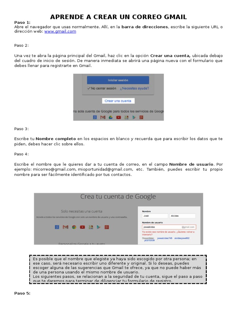 Cómo crear un correo en Gmail paso a paso | PDF | Gmail | Correo ...