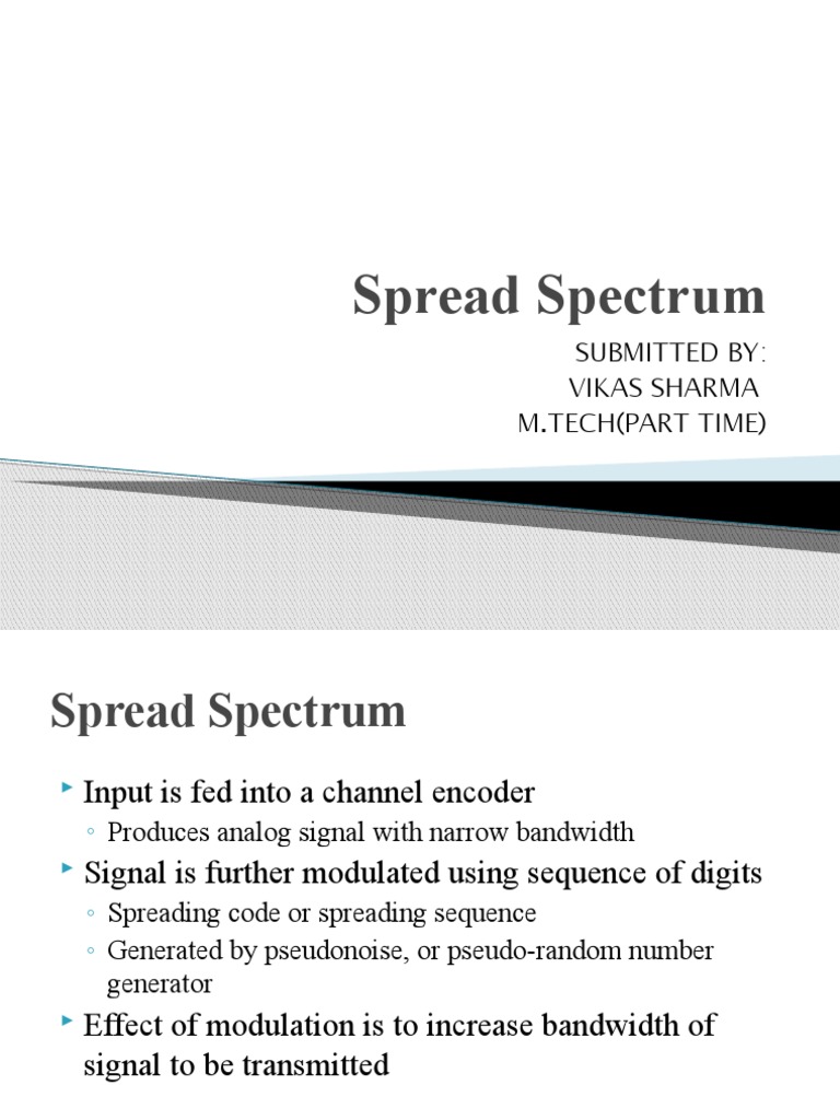 Overview of Spread Spectrum Techniques | PDF | Modulation | Physical ...