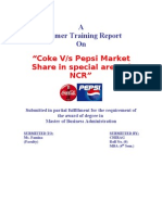 Coke Vs Pepsi Market Share in Special Area of NCR-NEW