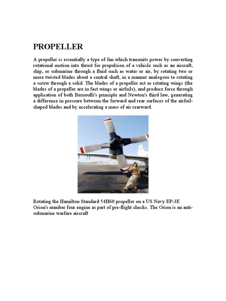 Propeller PDF Propeller Aerodynamics