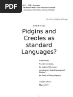 Pidgins and Creoles