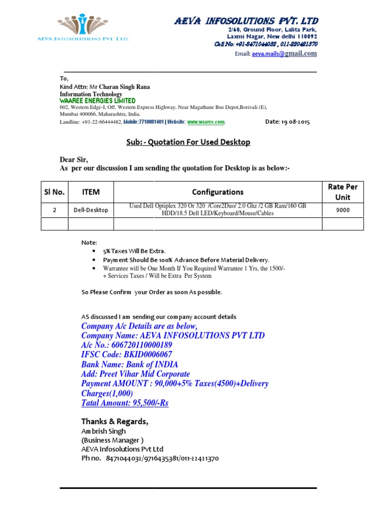 AEVA Quotations 2 | PDF | Computers | Technology & Engineering