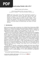 Transforming Models With ATL : Abstract. This Paper Presents ATL (ATLAS Transformation Language) : A