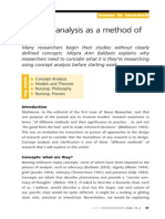 Concept Analysis As A Method of Inquiry: Issues in Research