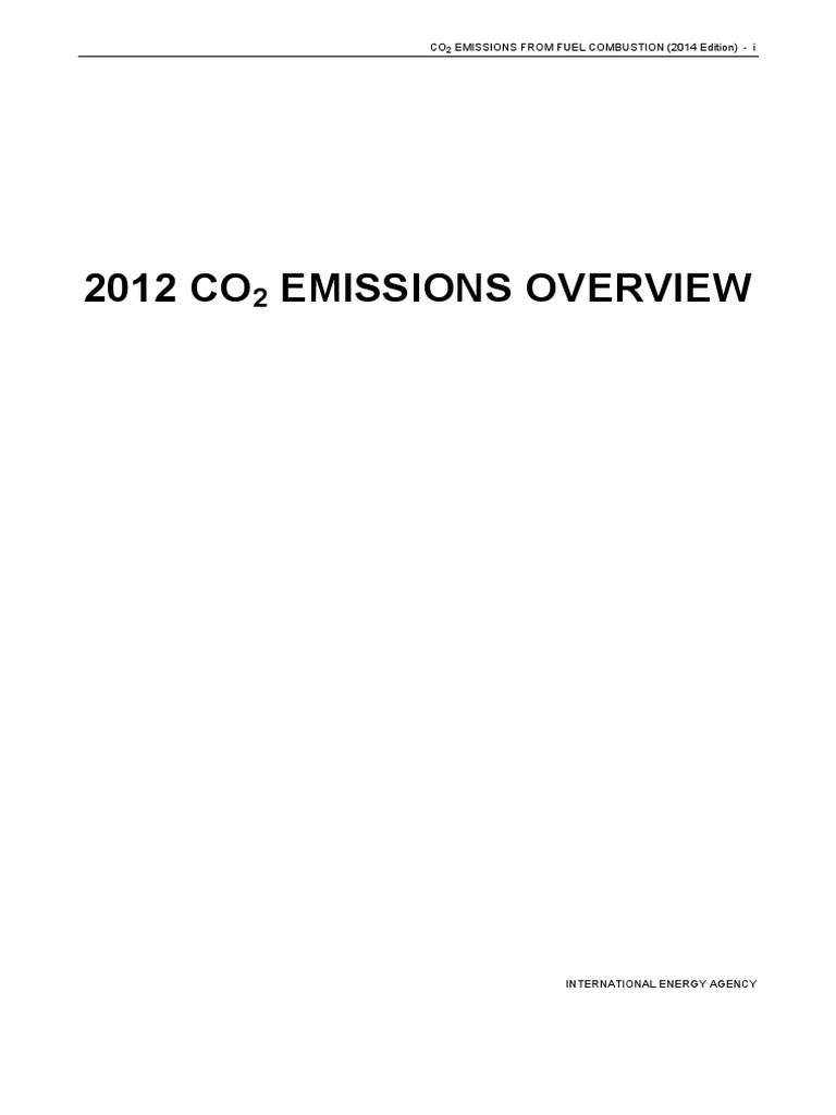 Global CO2 Emissions from Fuel Combustion | PDF | Kyoto Protocol ...