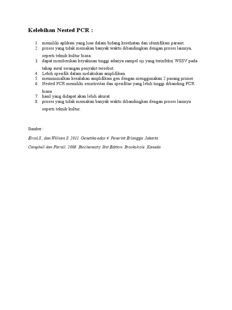 Kelebihan Nested PCR | PDF