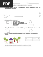 Figuri Si Corpuri Geometrice. Soarele Sursa de Lumina Si Caldura