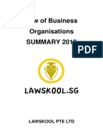 Business Organisations Law Summary Sample 2010 - Singapore