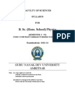 Bsc Hs Physics Semester i to IV Cbcegs