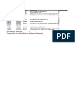 Please Note The Parts Data Is Refreshed Frequently: Serial Number MFG P/N Fru P/N Part Description Customer Serviceable