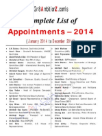 Appointments 2014