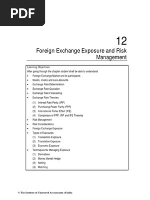 Foreign Exchange Exposure And Risk Management Unlocked Pdf - 