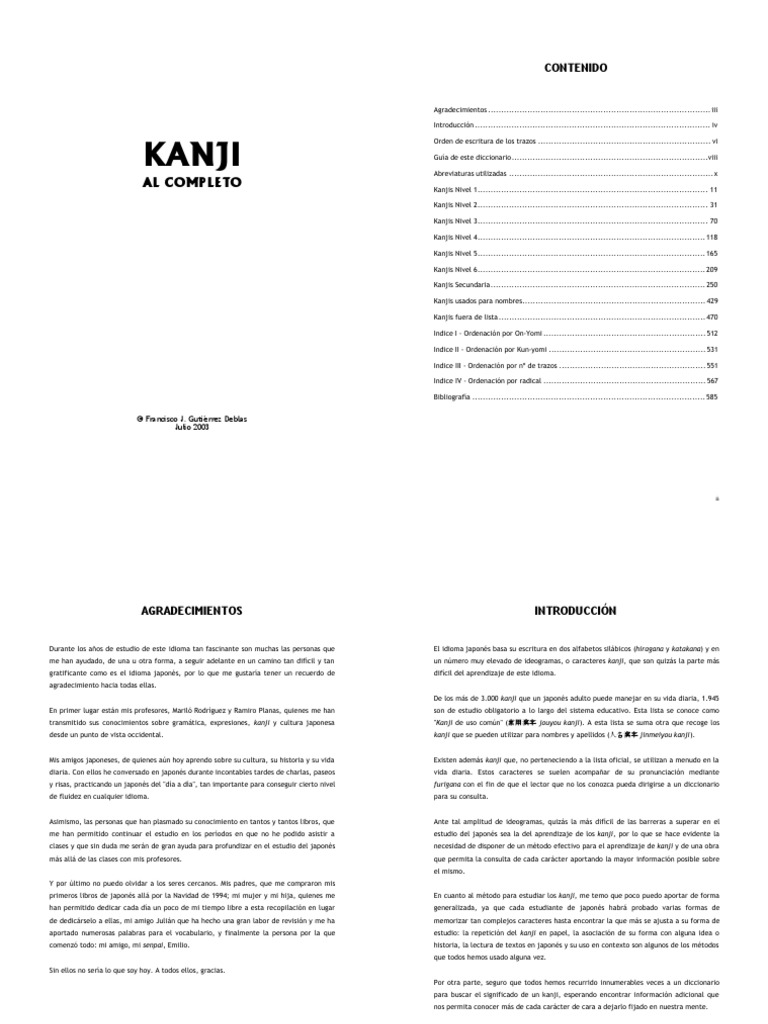 Libro de Japones Kanji Al Completo | PDF