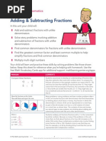 Adding & Subtracting Fractions: Bridges in Mathematics Grade 5 Unit 2