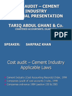 Cost Audit Presentation - Cement Industry
