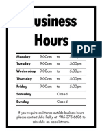 Business Hours