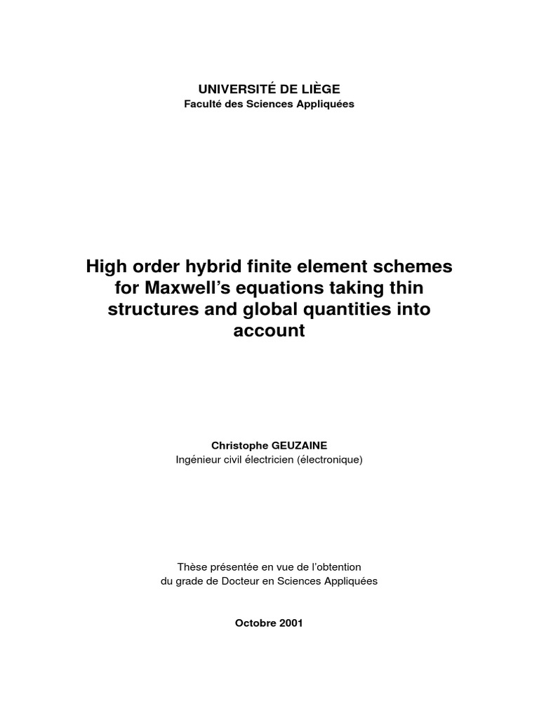 High Order Hybrid Finite Element Schemes For Maxwell's Equations Taking ...