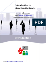 Introduction To Construction Contracts