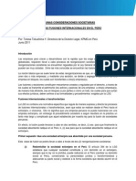 Algunas Consideraciones Societarias Sobre Las Fusiones Internacionales en El Peru Teresa Tokushima