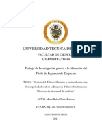 Tesis Gestion Talento Humano 2015