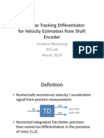 Nonlinear Tracking Differentiator For Velocity Estimation From Shaft Encoder