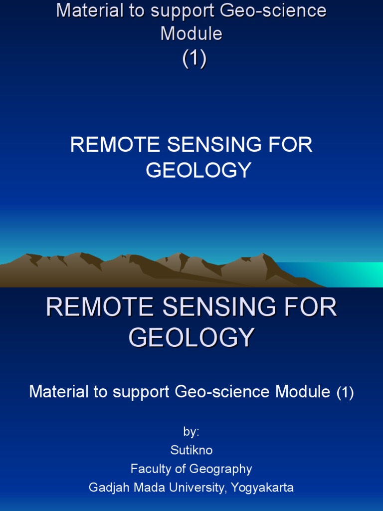 Remote Sensing in Geology Overview | PDF | Clastic Rock | Sandstone