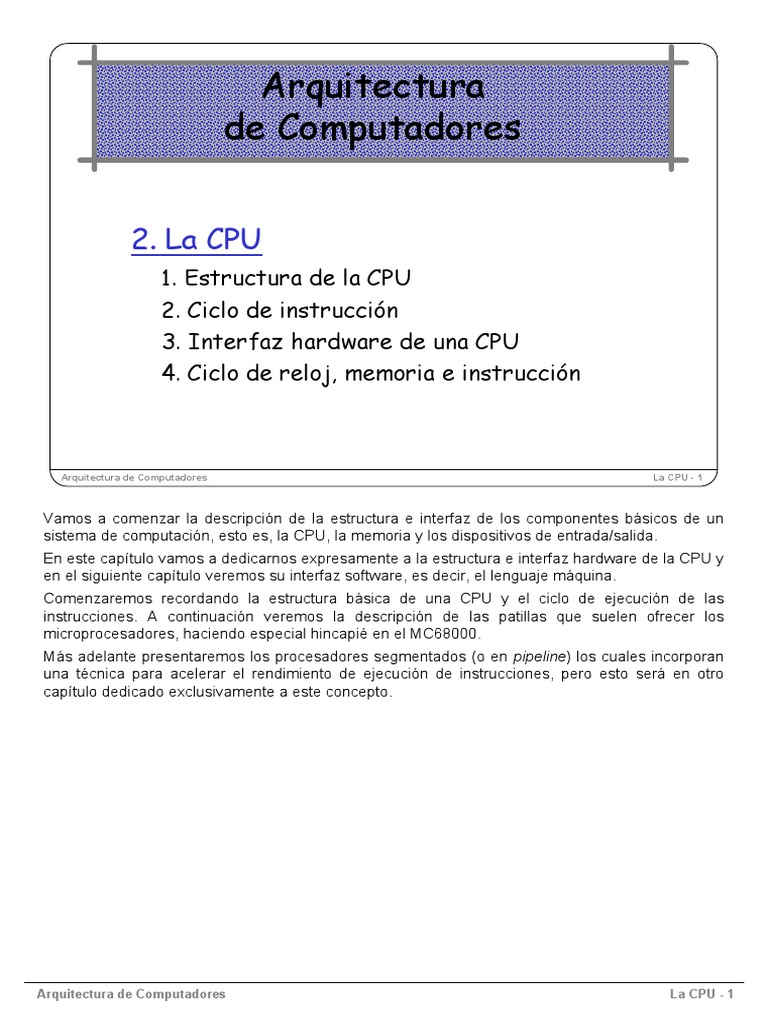 2 Cpu | PDF | Métodos y materiales de enseñanza | Tecnología