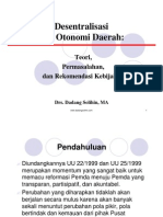 Desentralisasi Dan Otonomi Daerah