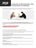 As Melhores Respostas Às 50 Perguntas Mais Frequentes Em Entrevistas de Emprego