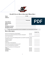 CrossFit Velocity Health Assessment Waiver Sheet