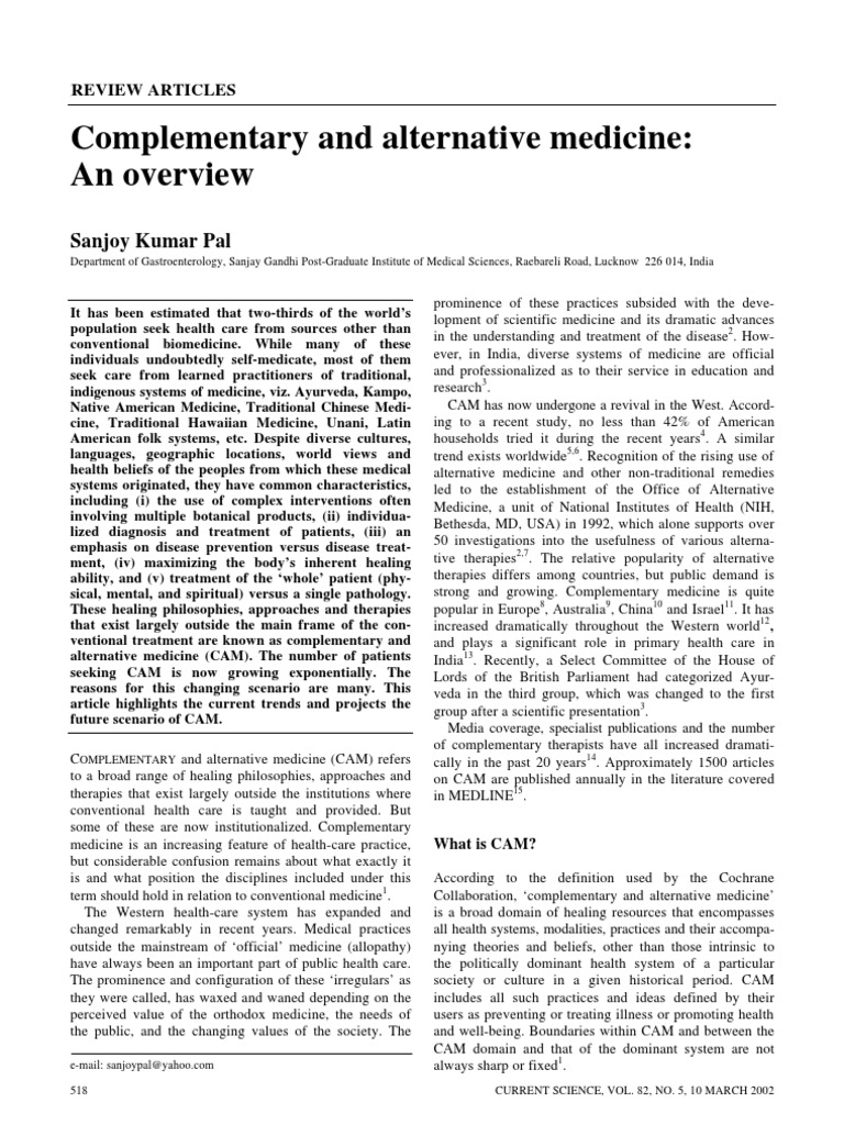 Overview of Chirography in CAM | PDF | Alternative Medicine | Food And ...