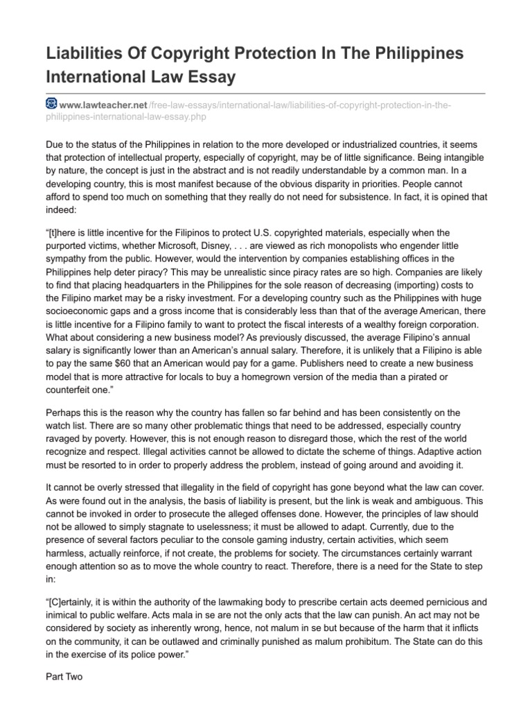 Essay questions for copyright infringement picture