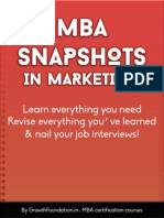 Mba Snapshots in Marketing