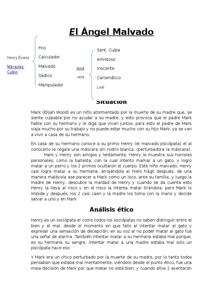 El Ángel Malvado | Ocio
