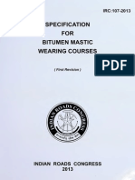 Specification for Bitumen Mastic Wearing Courses