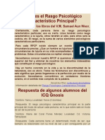 ¿Qué Es El Rasgo Psicológico Característico Principal?: Respuesta de Los Libros Del V.M. Samael Aun Weor