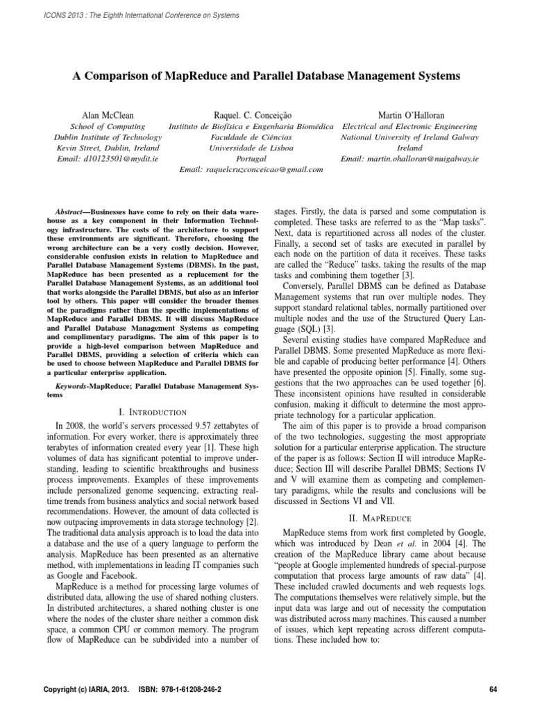 A Comparison of Mapreduce and Parallel Database Management Systems ...